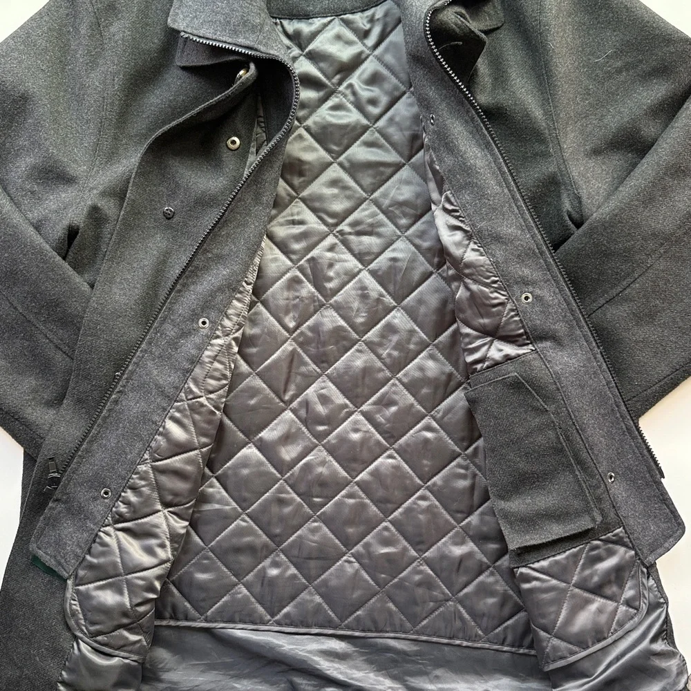 Lauren Ralph Lauren Dark Gray Coat with Quilted Removable Liner - 40S